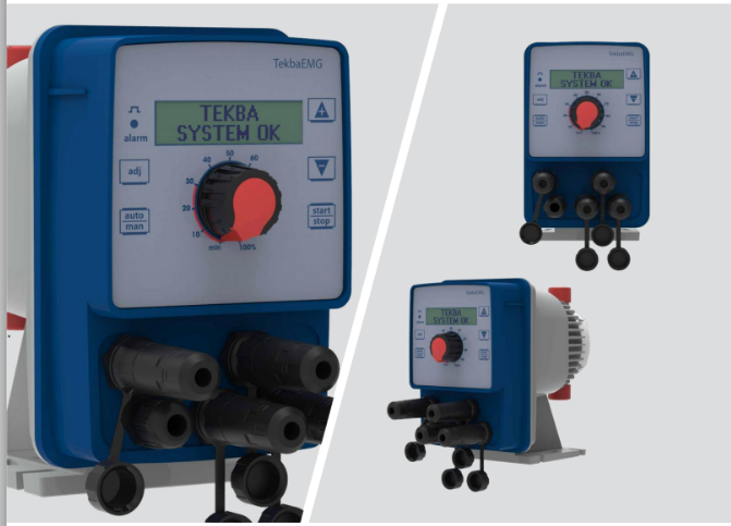 Digital solenoid diaphragm dosing pumps with mechanical stroke length regulation